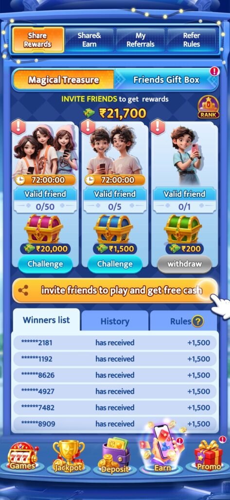 MQMbet Earning interface