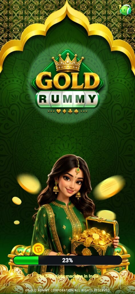 Game gold rummy app red and yellow interface 